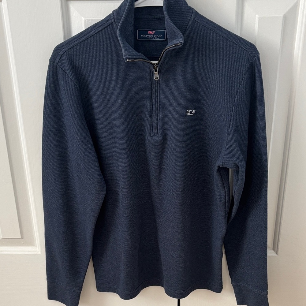 Vineyard Vines Men's Navy Half-Zip Pullover Sweater